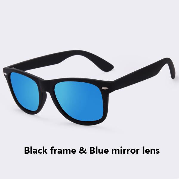 Unisex Fashion Sunglasses, Polarized Black Frame Eyewear with UV400