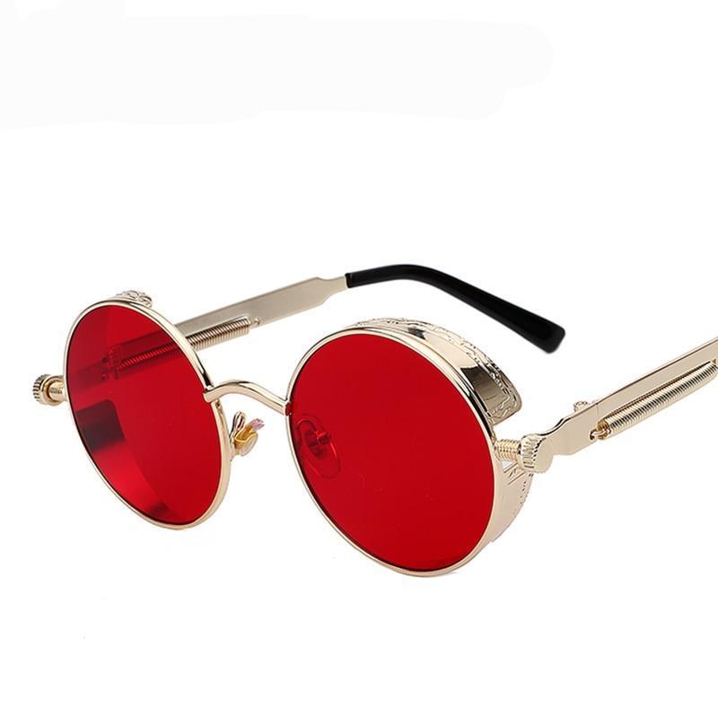 Unisex Retro Vintage Round Metal Sunglasses UV400