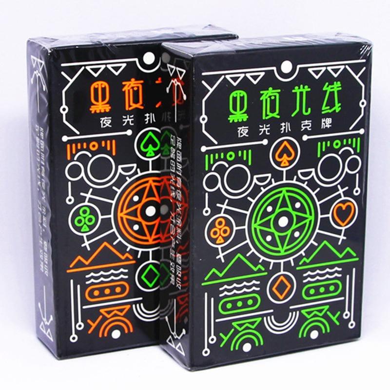 Black Luminous Fluorescent Poker Cards,Gaming Playing Cards