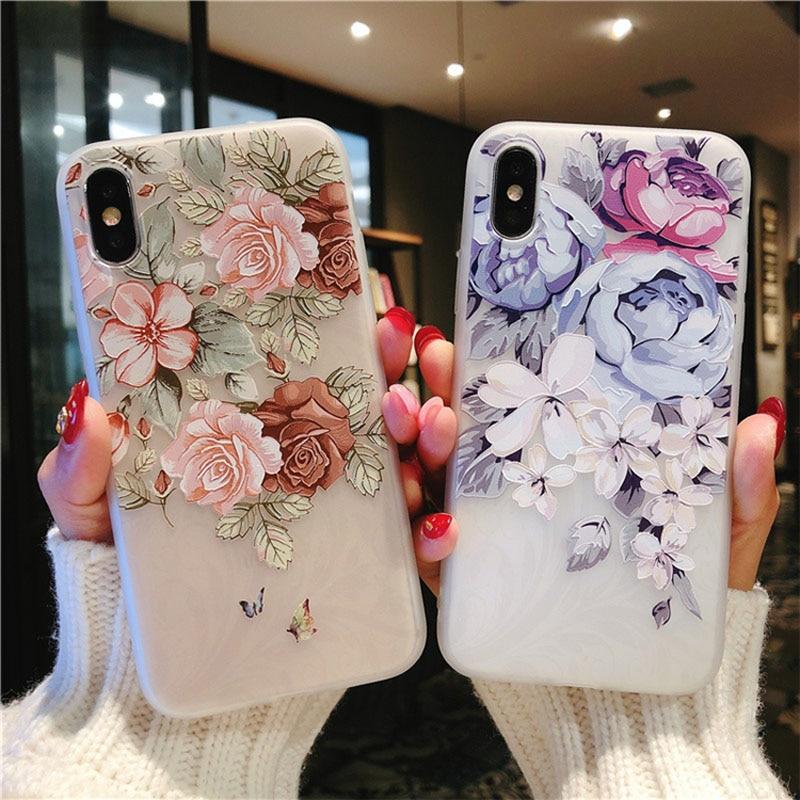 Floral Silicon Case For iPhone