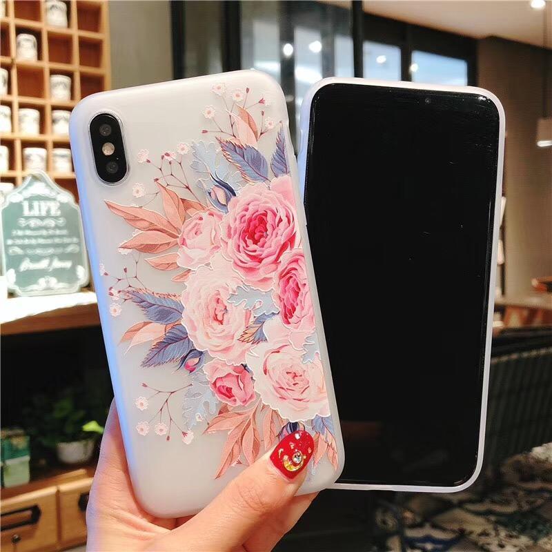 Floral Silicon Case For iPhone