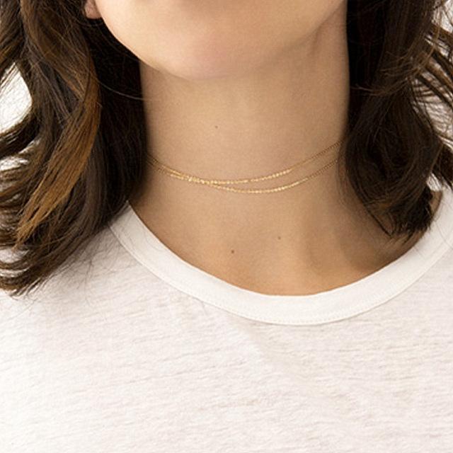 Copper Multi Layer Choker Necklace