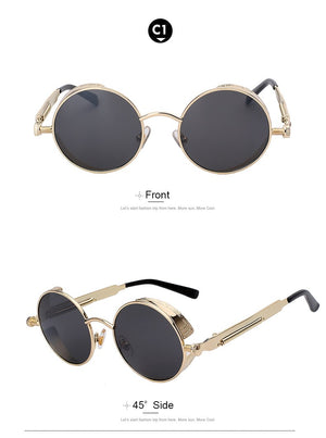 Unisex Retro Vintage Round Metal Sunglasses UV400