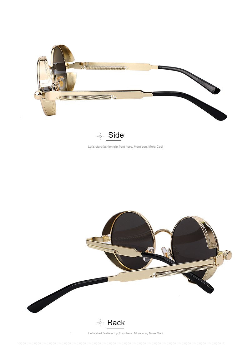 Unisex Retro Vintage Round Metal Sunglasses UV400