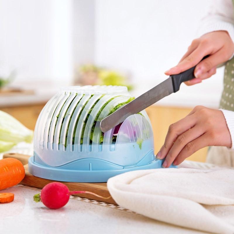 Salad Cutter Bowl  Fruit Vegetable Chopper Kitchen Tool