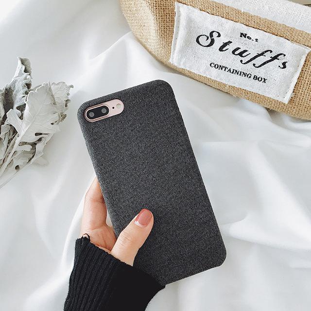 Soft Cloth Textured Case For iphone