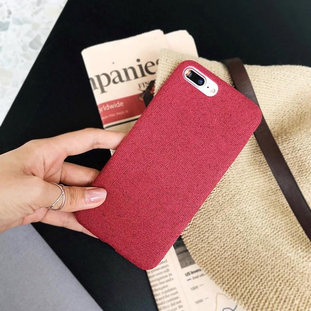 Soft Cloth Textured Case For iphone