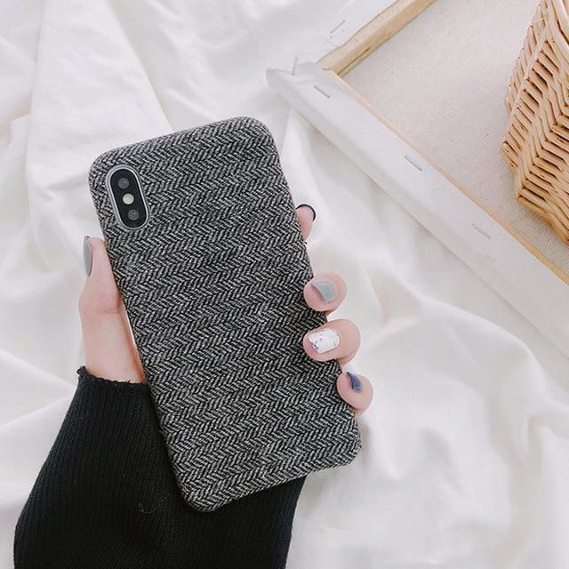 SoCouple Cloth Texture Soft TPU case For iphone