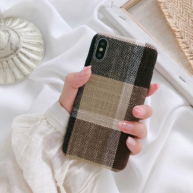 Soft Cloth Textured Case For iphone