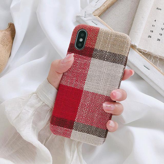 Soft Cloth Textured Case For iphone