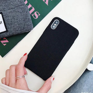 Soft Cloth Textured Case For iphone