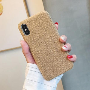 Soft Cloth Textured Case For iphone