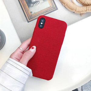 Soft Cloth Textured Case For iphone