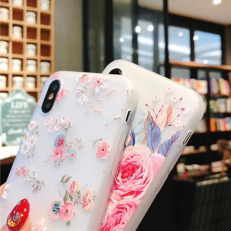 Floral Silicon Case For iPhone