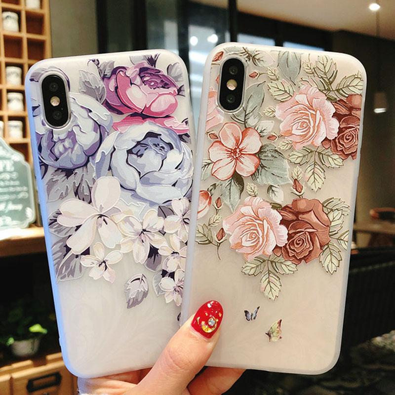 Floral Silicon Case For iPhone