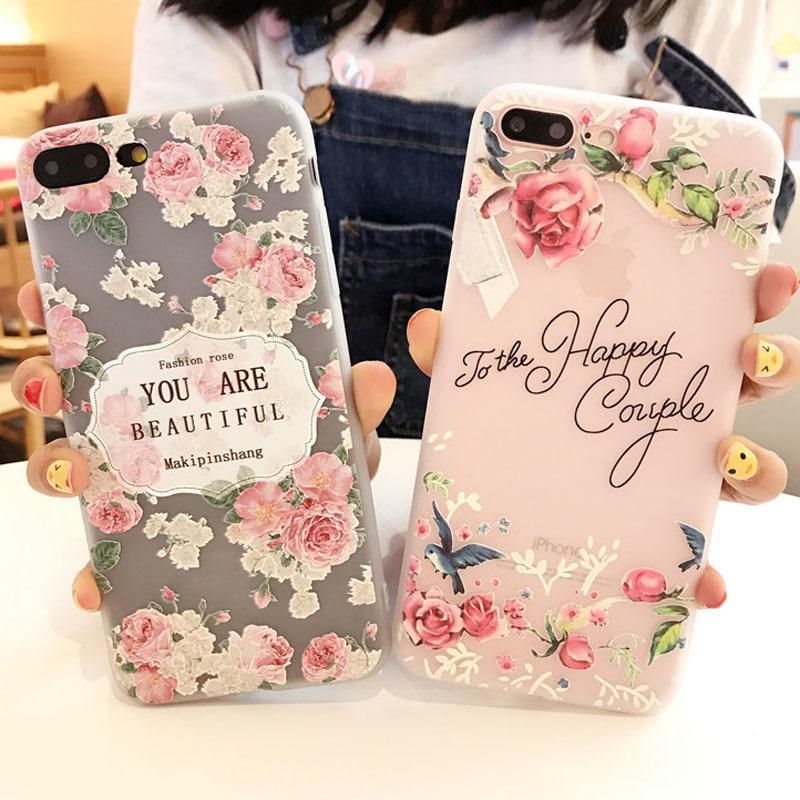 Floral Silicon Case For iPhone