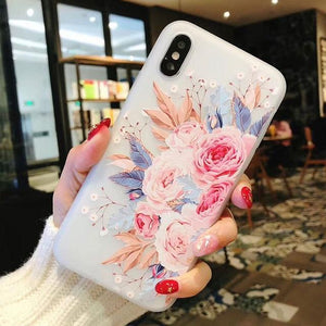 Floral Silicon Case For iPhone