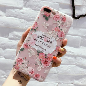 Floral Silicon Case For iPhone