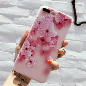 Floral Silicon Case For iPhone