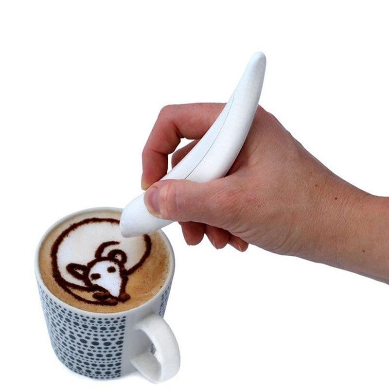 Electrical Latte Art Pen for Coffee Cake Decoration