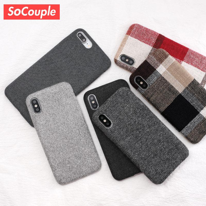 Soft Cloth Textured Case For iphone