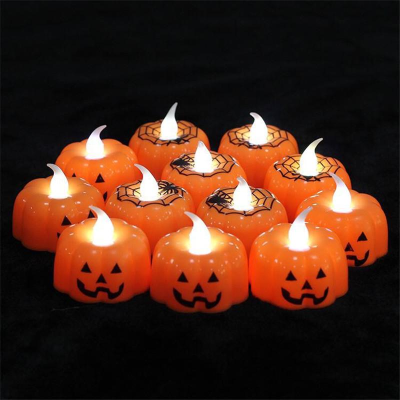 Classic Candle Lantern Pumpkin Design Small LED Durable Indoor Candle Lamp