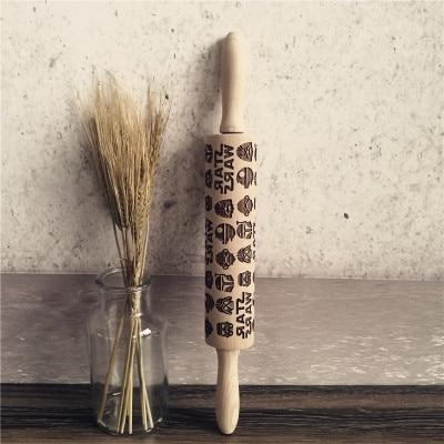 Christmas Embossing Rolling Pin