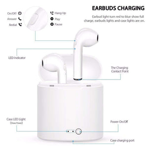 Hi-Fi Wireless Bluetooth Earphones with compact Charging Box Case